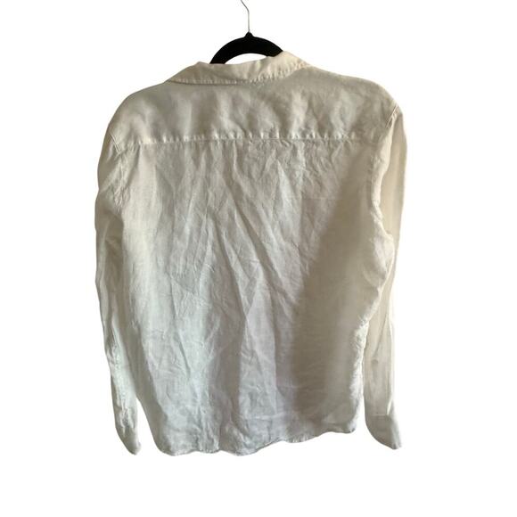 Frank & Eileen Linen ‘Eileen’ Top - White - Small - Picture 3 of 5